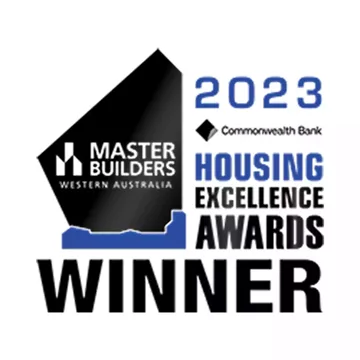 Master Builders WA 2023 Housing Excellence Awards winner badge